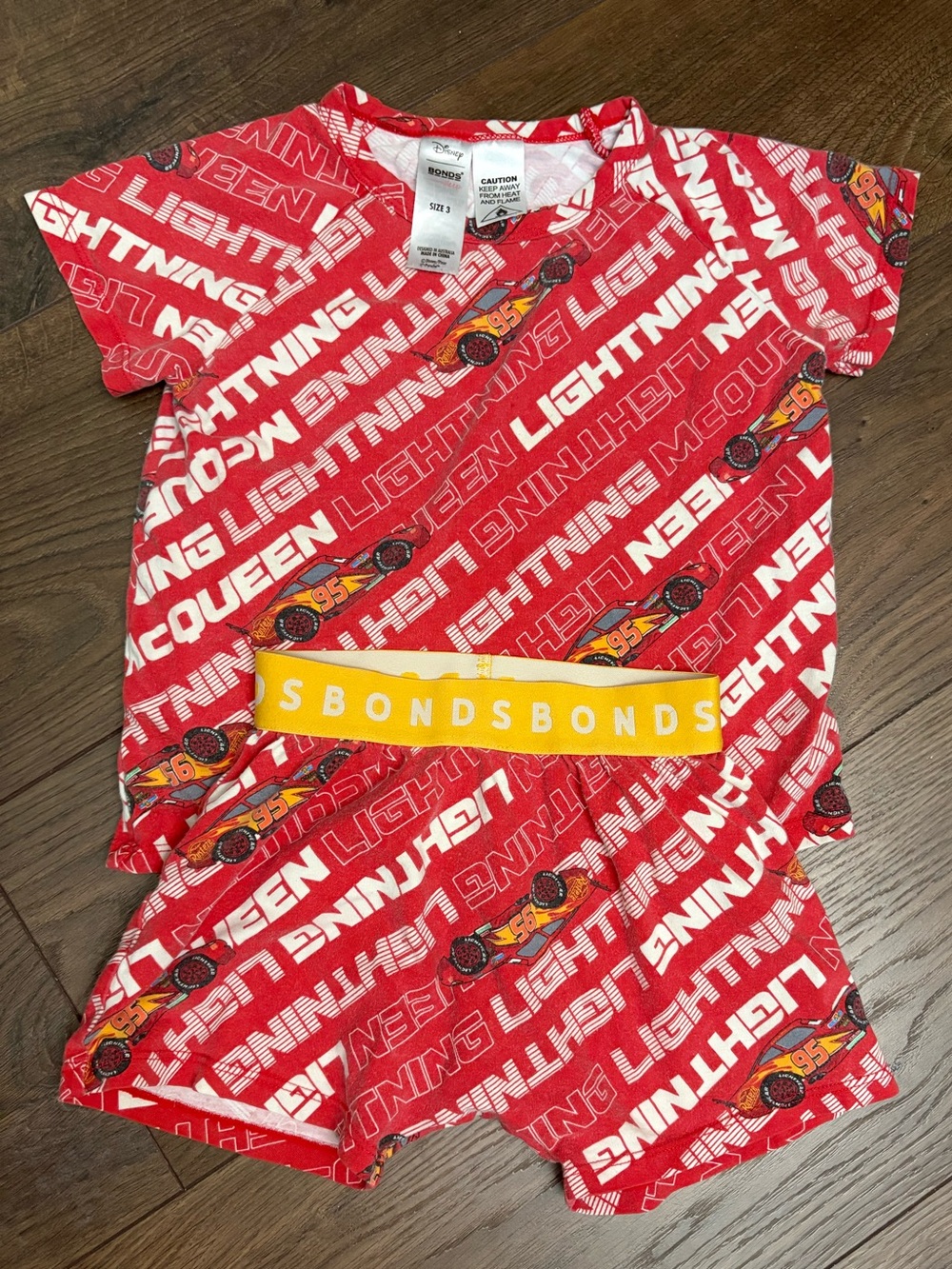 ⚡️BONDS Red Lightning McQueen 2-Piece Pajama Set 🏎️